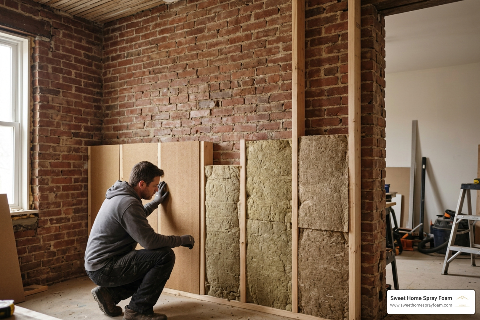 Comparison of breathable insulation materials on solid walls