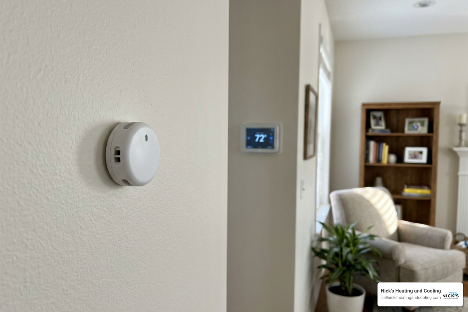remote room sensor mounted on living room wall remote room sensor mounted on living room wall