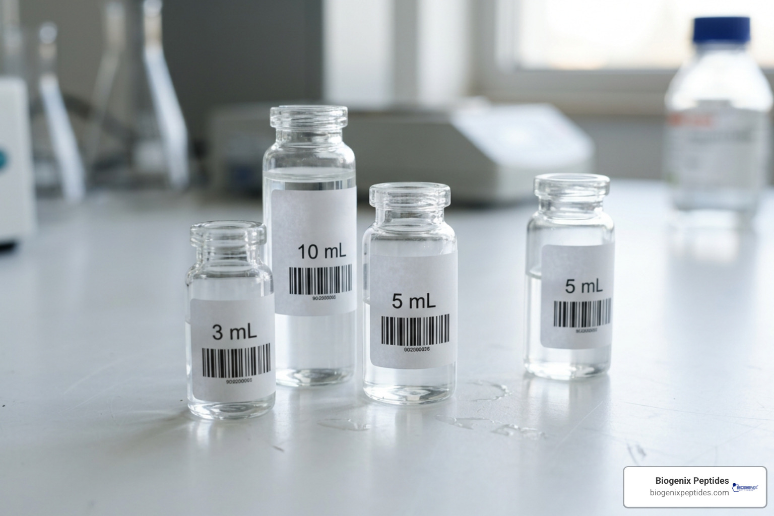 Dimension layout on small laboratory vials