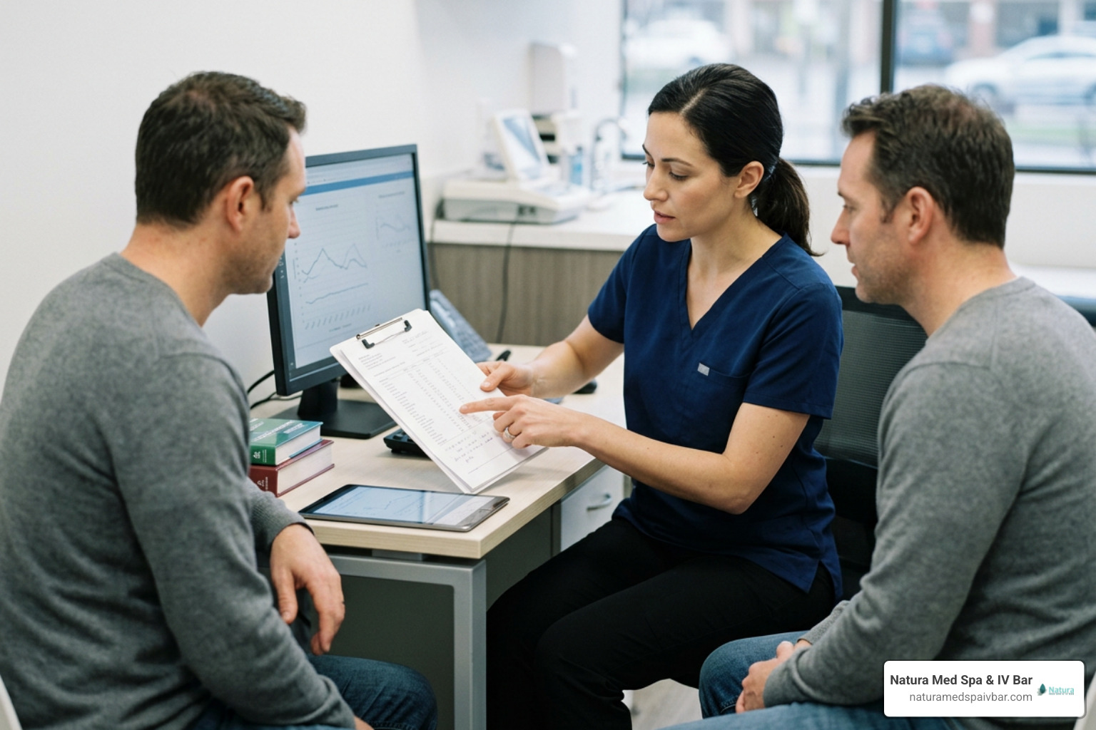 provider analyzing metabolic health markers provider analyzing metabolic health markers
