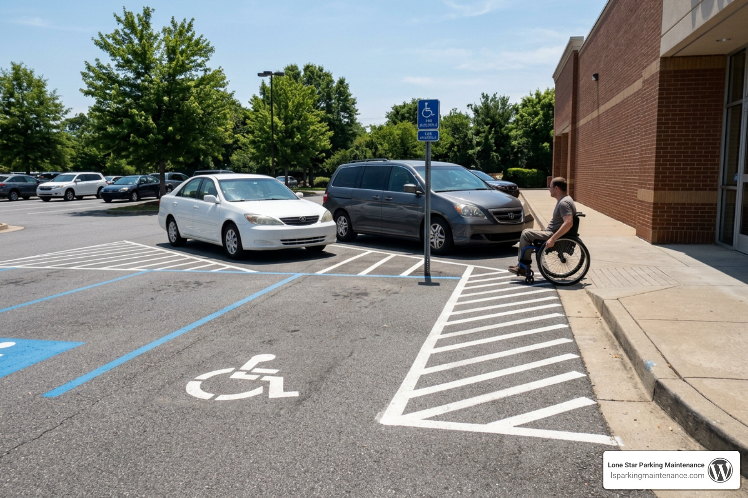 Standard and van-accessible parking stall dimensions and access aisle widths Standard and van-accessible parking stall dimensions and access aisle widths