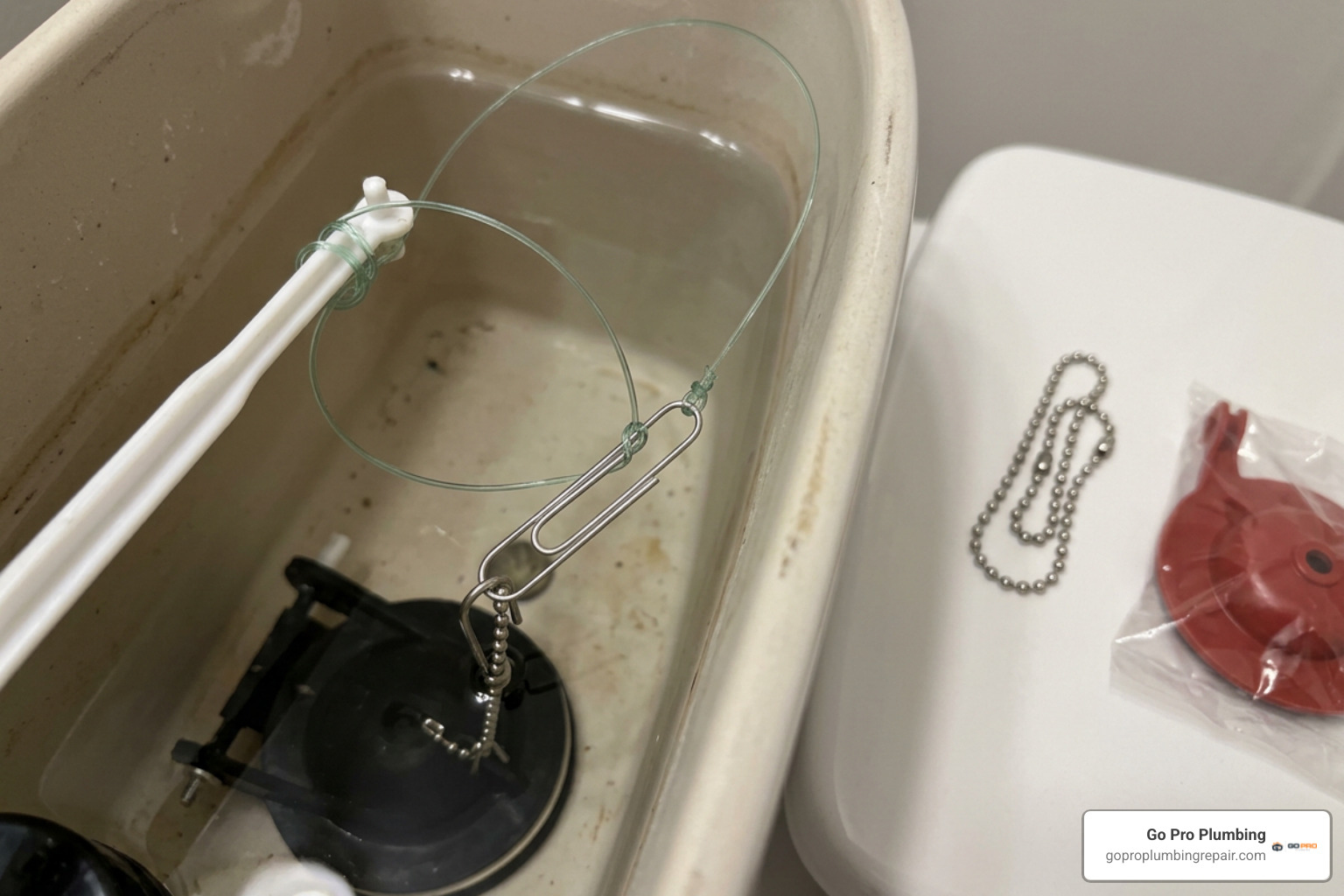 Temporary toilet chain fixes compared to replacement parts Temporary toilet chain fixes compared to replacement parts