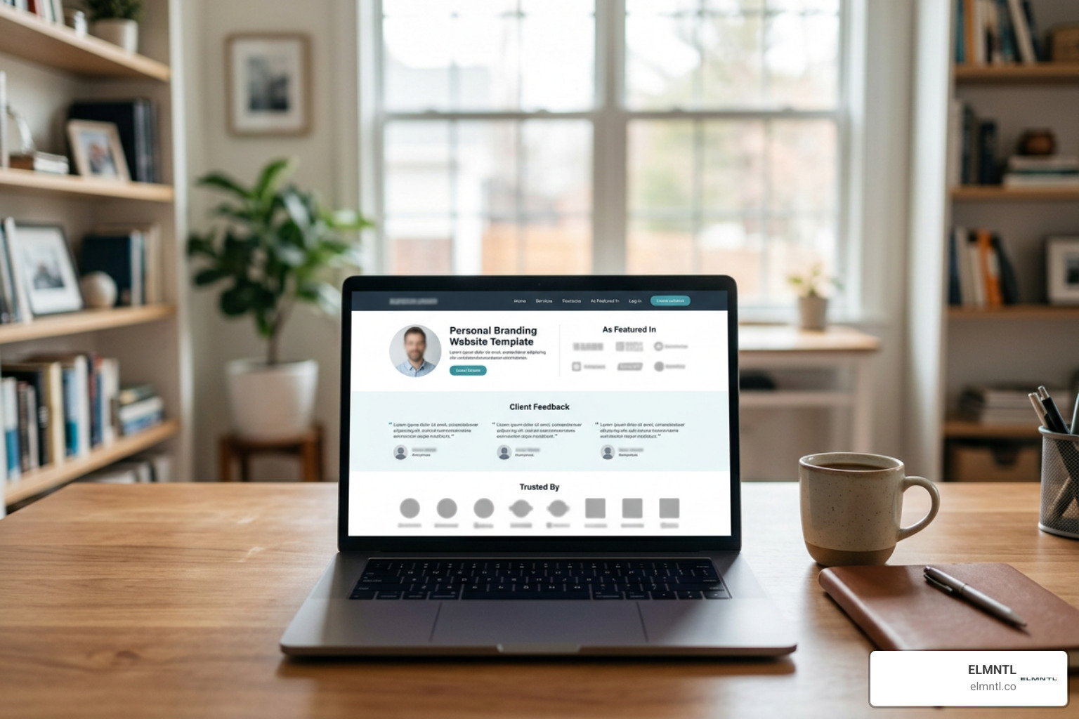 Credential and social proof sections on a personal site