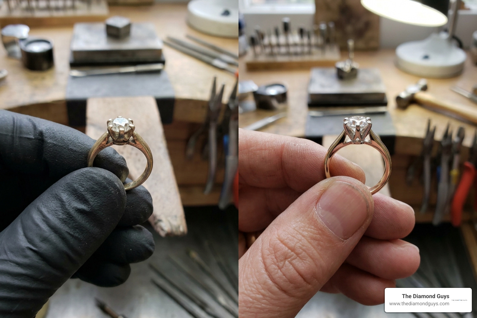 before and after ring resizing and prong retipping before and after ring resizing and prong retipping