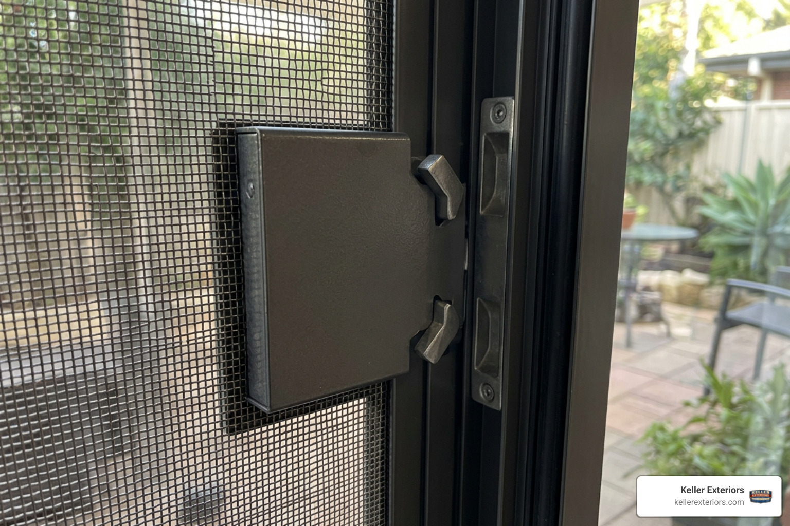 three-point hook lock mechanism and marine-grade mesh