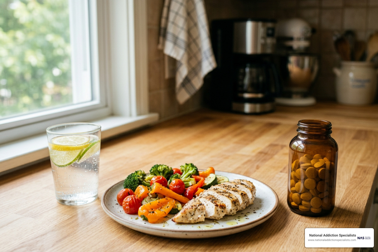 Electrolyte hydration, balanced meals, and essential vitamins Electrolyte hydration, balanced meals, and essential vitamins