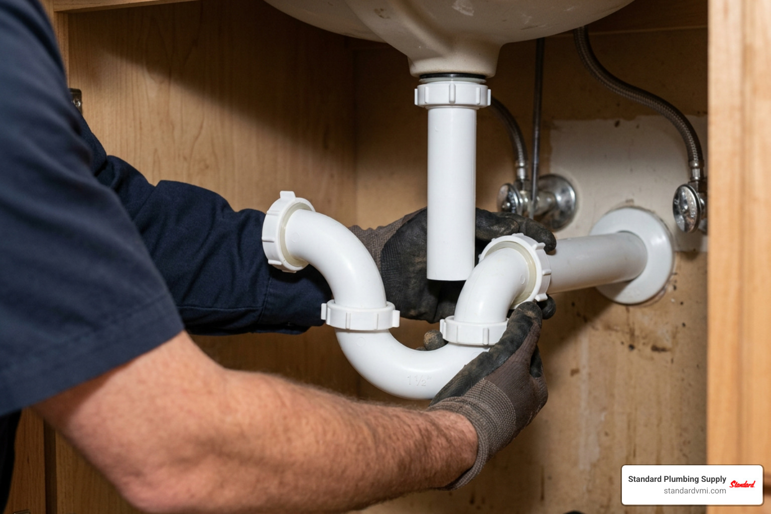 Proper slip-joint washer orientation and p-trap dry-fitting Proper slip-joint washer orientation and p-trap dry-fitting