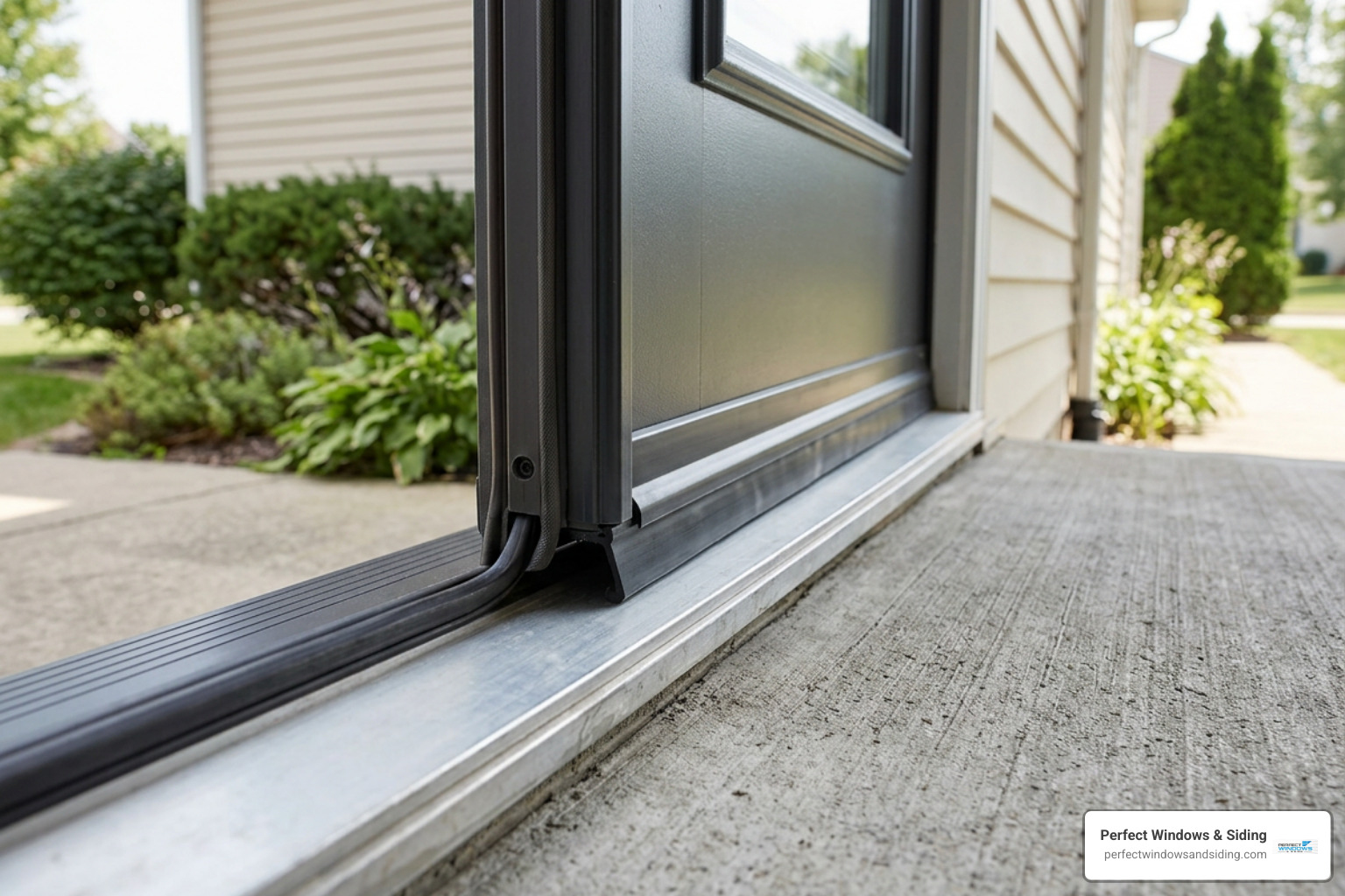 Precision weather-sealed entryway threshold Precision weather-sealed entryway threshold