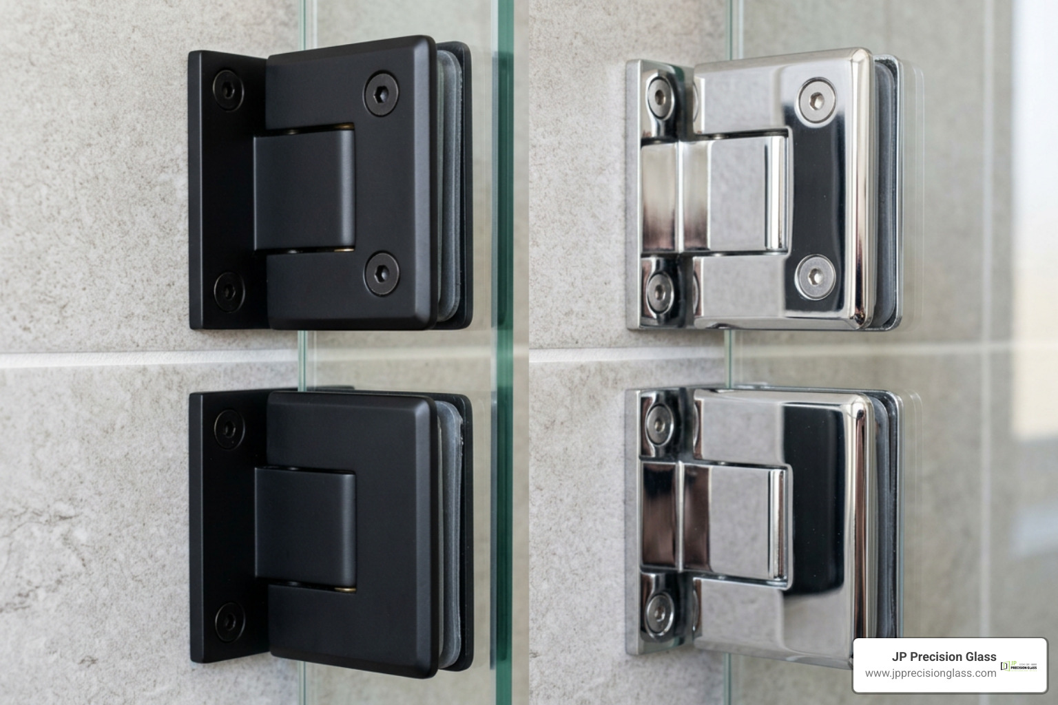 Solid brass and stainless steel mounting clamps in matte black and chrome finishes Solid brass and stainless steel mounting clamps in matte black and chrome finishes