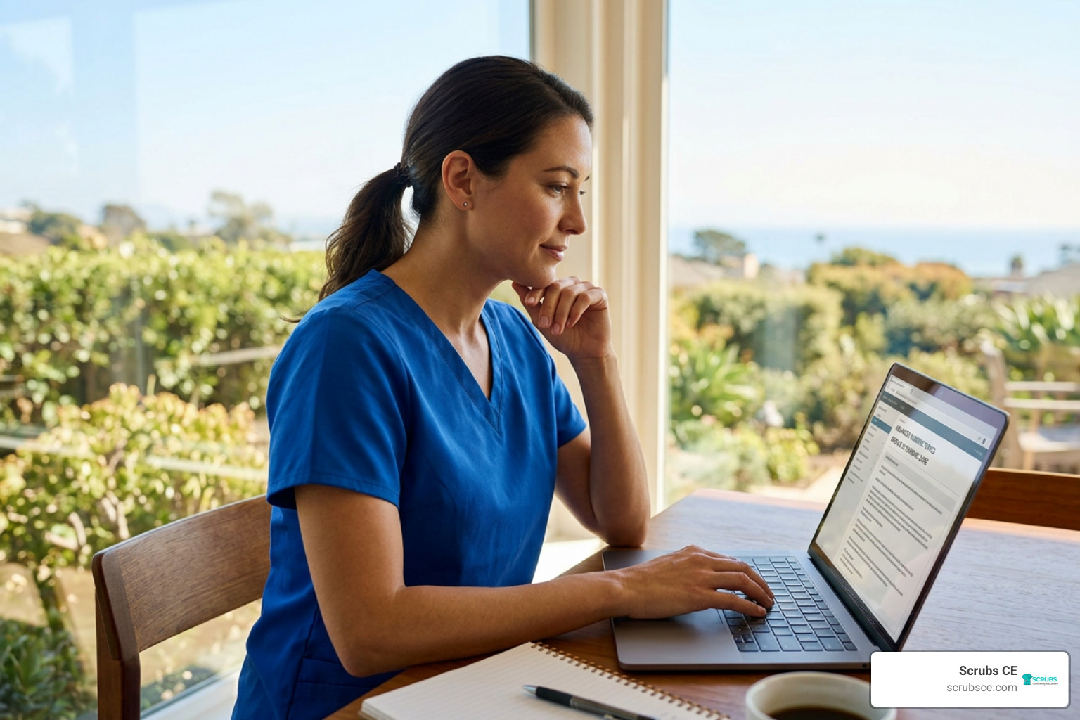 Nurse studying clinical pharmacology Nurse studying clinical pharmacology
