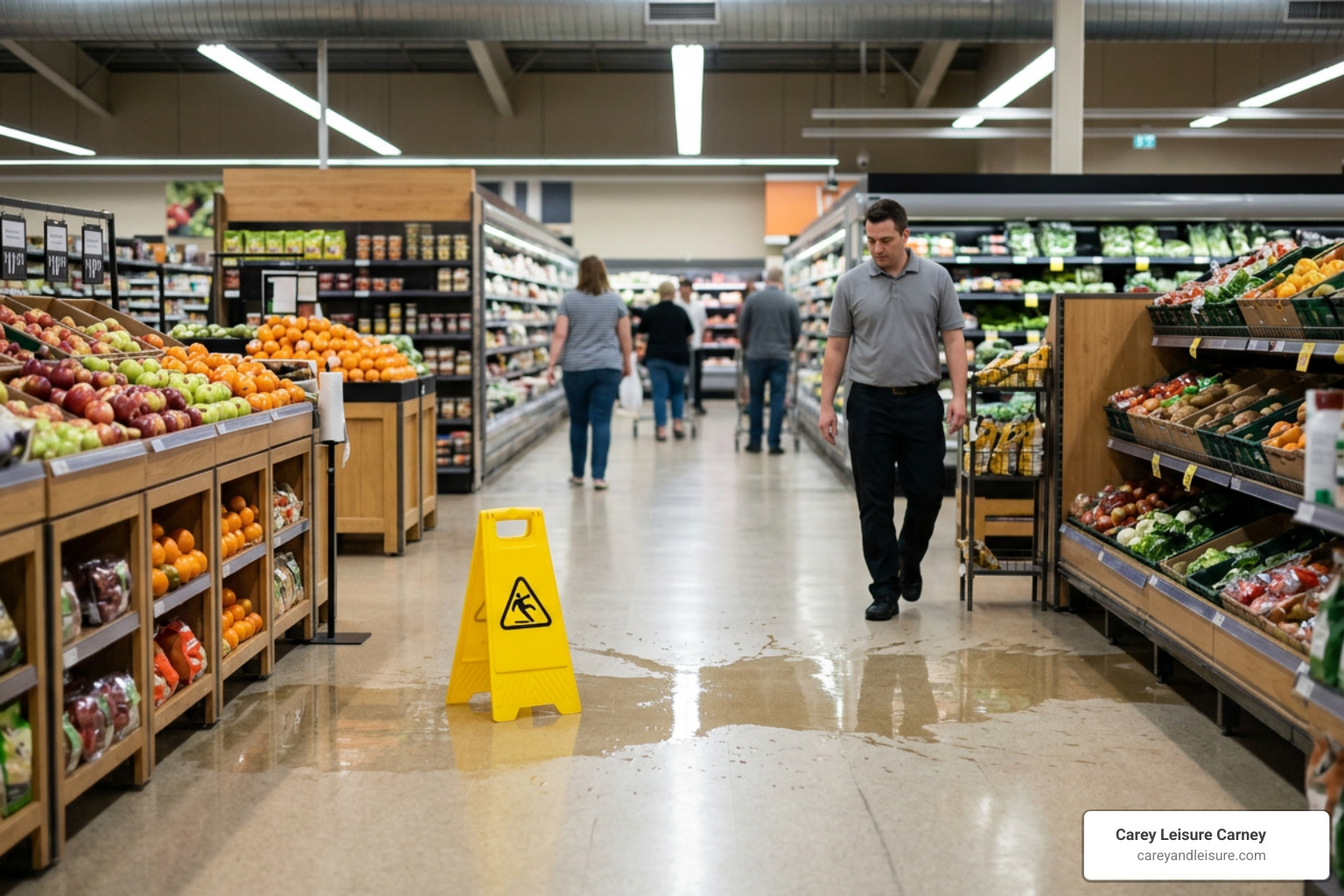 hazardous retail floor