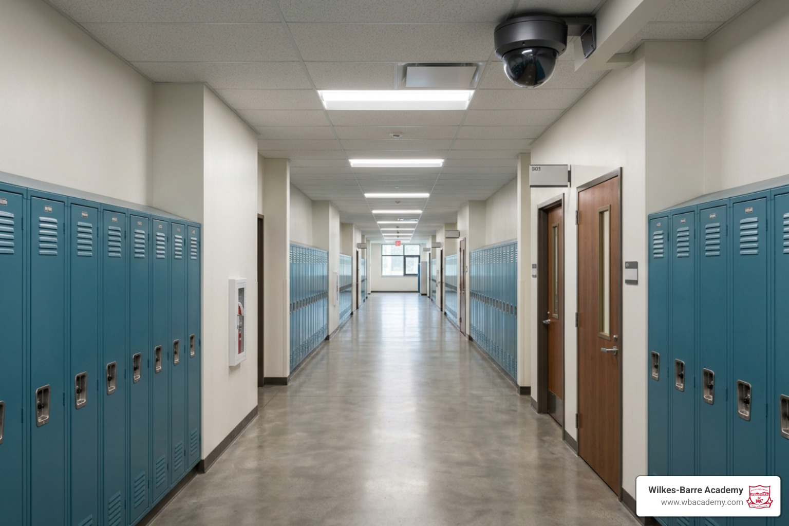 Digital camera security monitoring system and secure school hallway Digital camera security monitoring system and secure school hallway