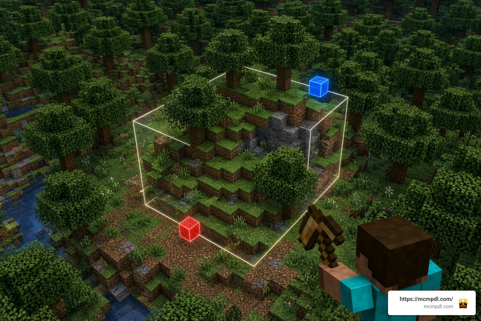 Selection wand highlighting 3D block coordinates Selection wand highlighting 3D block coordinates