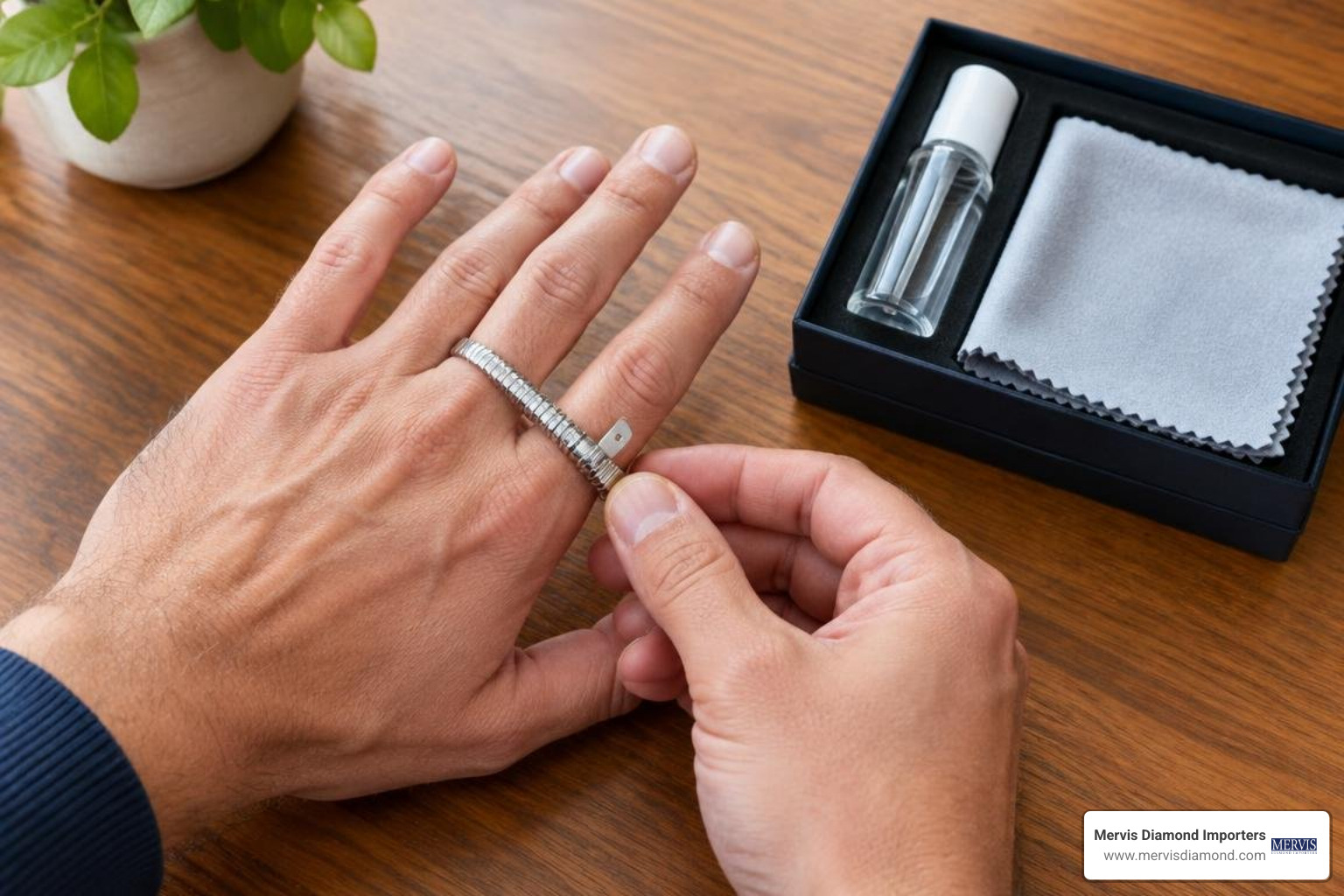 Measuring ring size and ring care routine