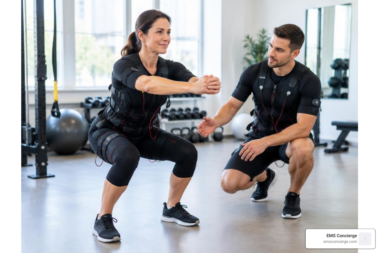 Low impact exercise during EMS training
