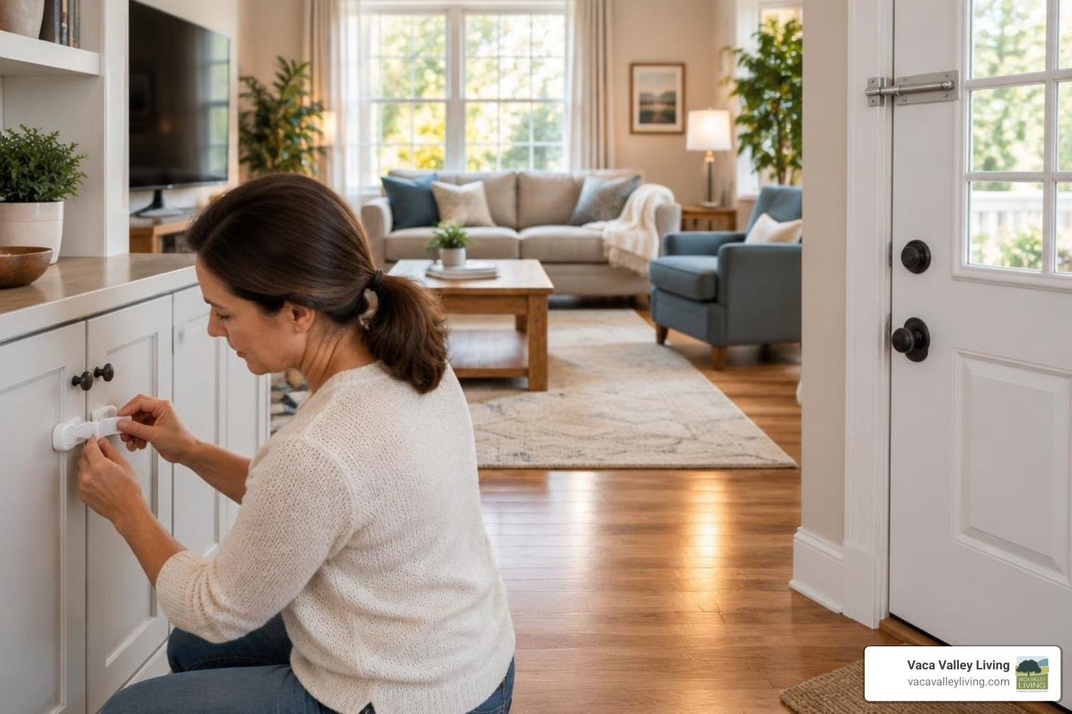secure home environment with clear pathways and safety locks secure home environment with clear pathways and safety locks
