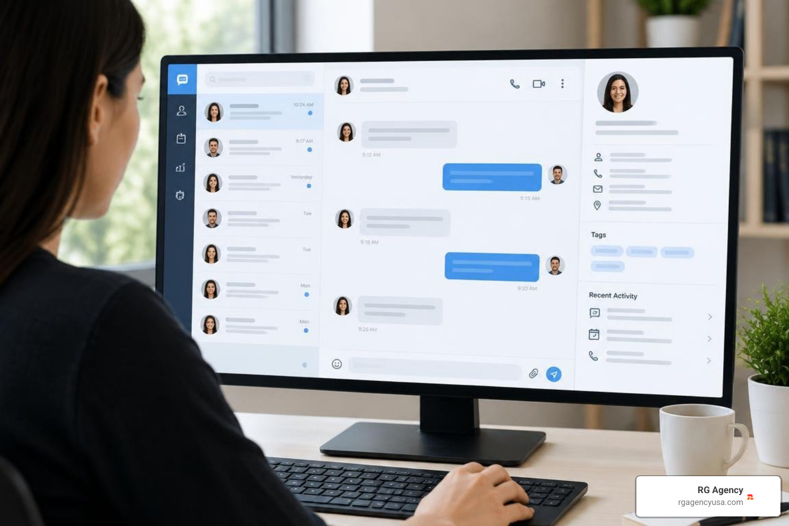 unified SMS customer conversation inbox and CRM interface unified SMS customer conversation inbox and CRM interface