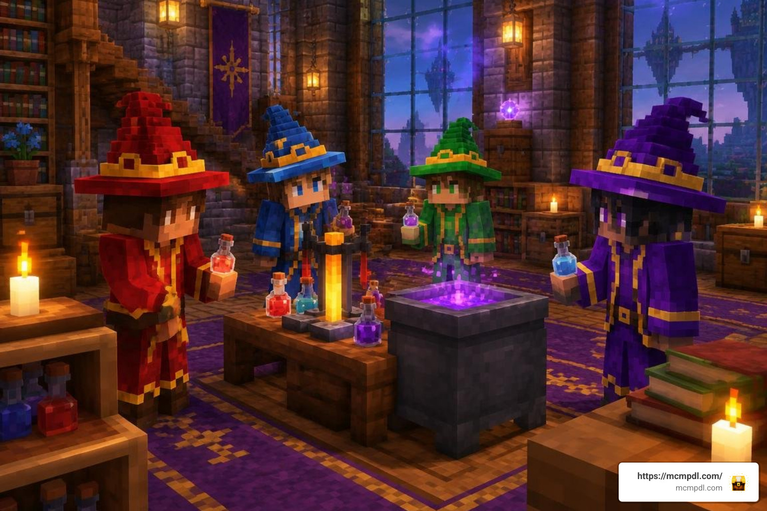 Wizard armor color variants and custom brewing setup