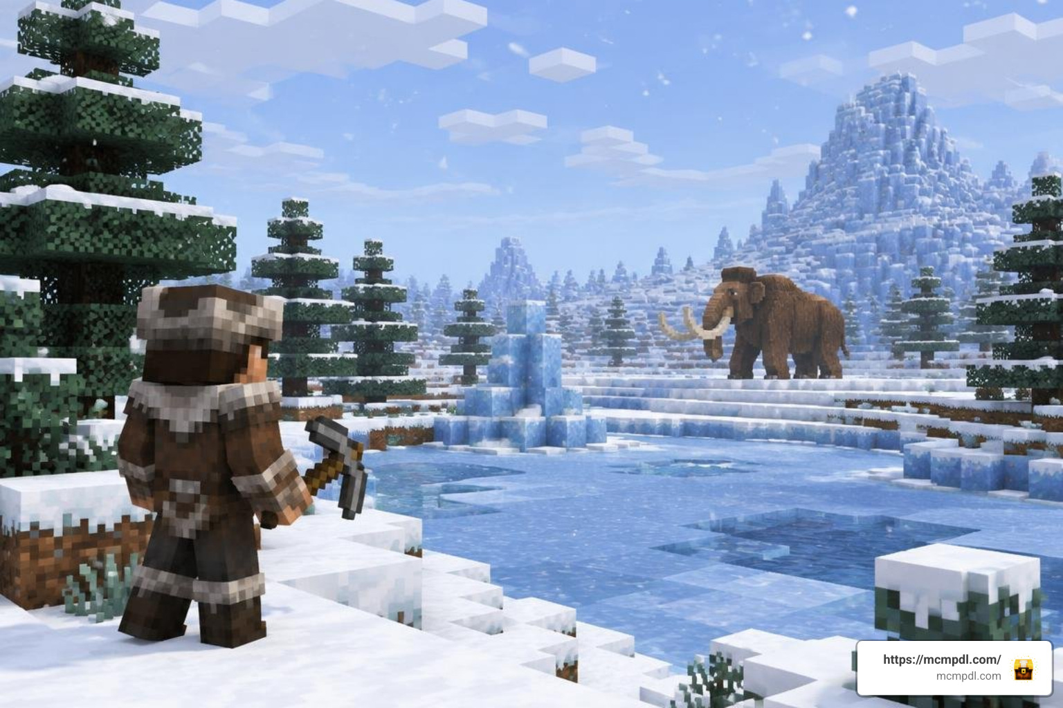 Ice Age Texture Pack for Minecraft PE Bedrock