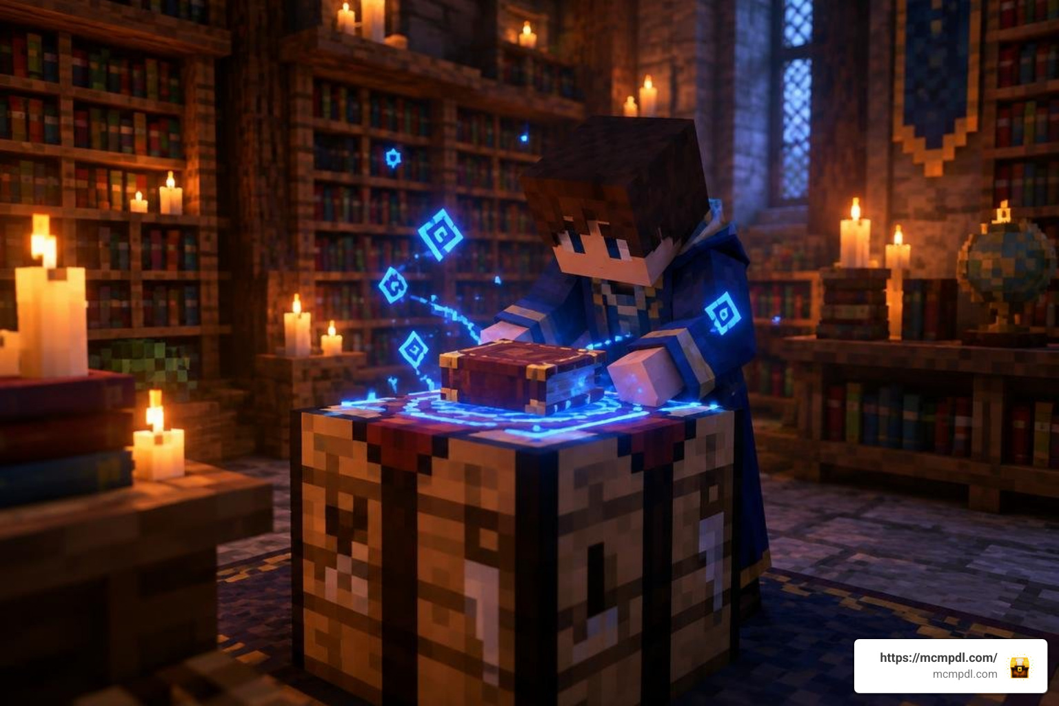 Crafting and reinforcing spellbooks at a magic table