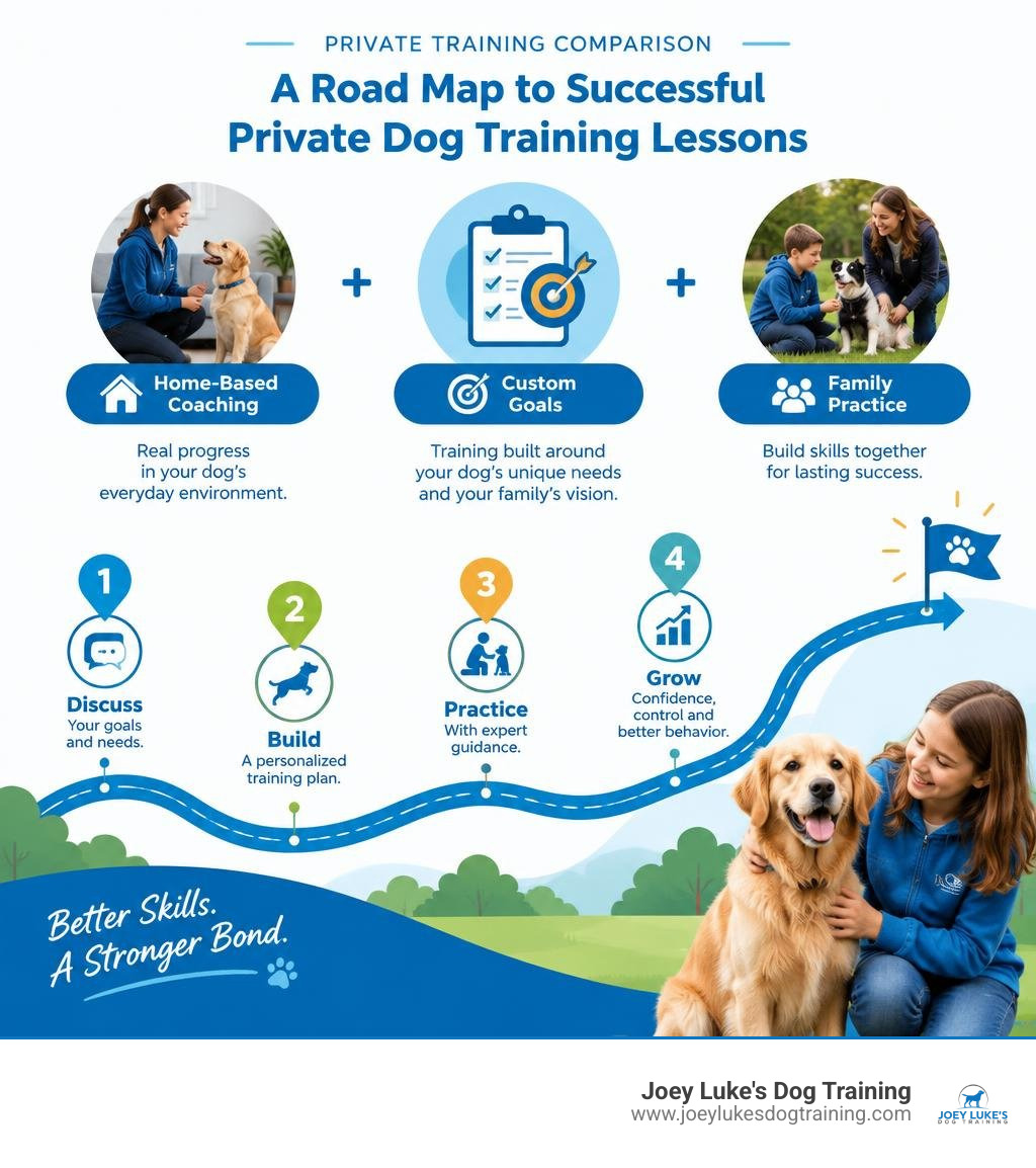 Private training comparison: home-based coaching, custom goals, and family practice infographic Private training comparison: home-based coaching, custom goals, and family practice infographic