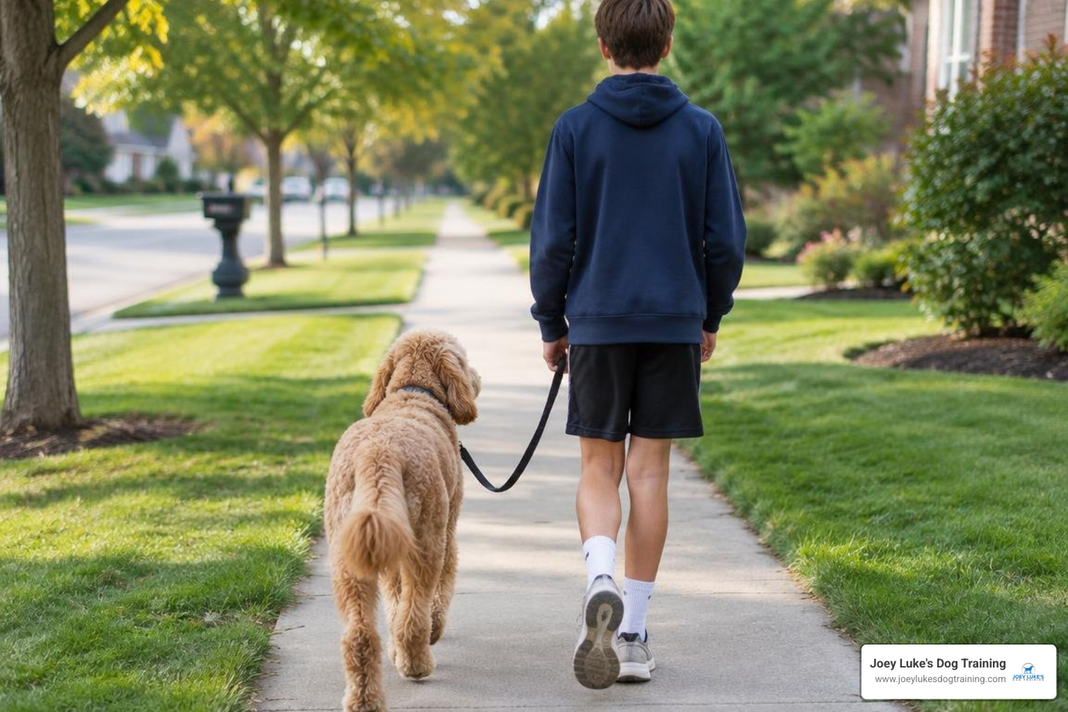 dog walking calmly on leash dog walking calmly on leash