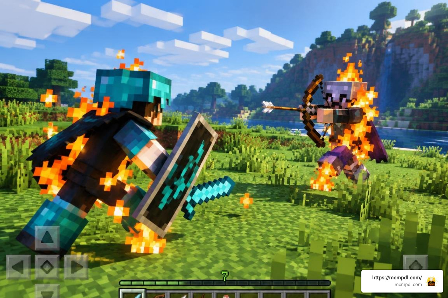 Minecraft Bedrock PvP battle with custom texture packs Minecraft Bedrock PvP battle with custom texture packs