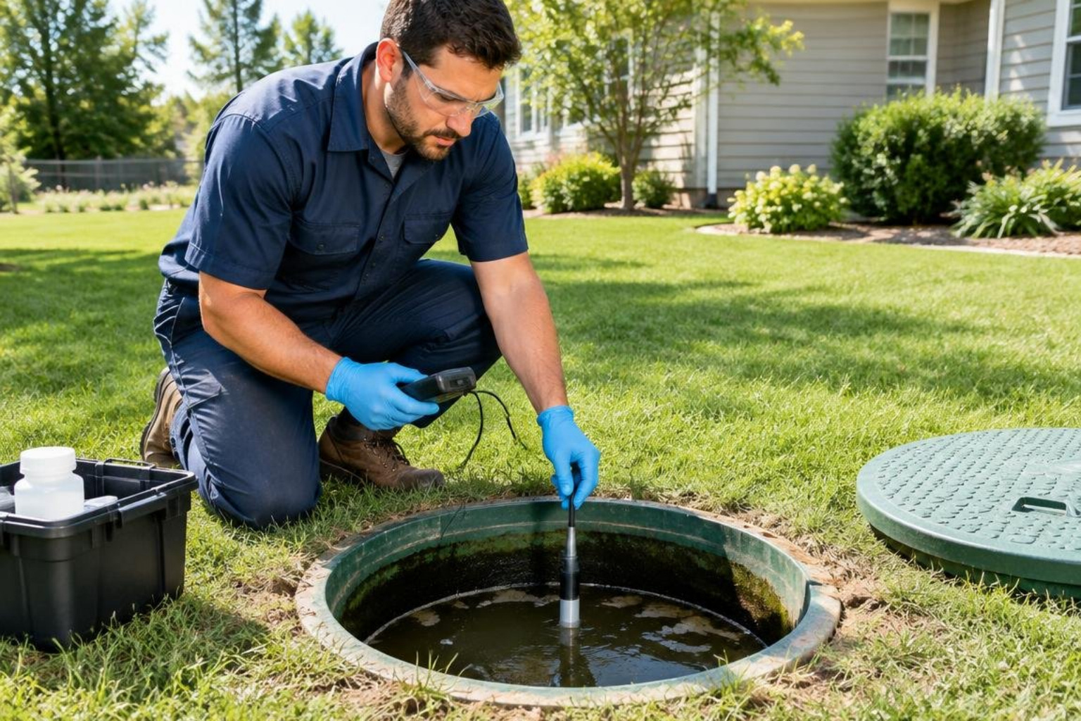 technician testing wastewater equipment technician testing wastewater equipment