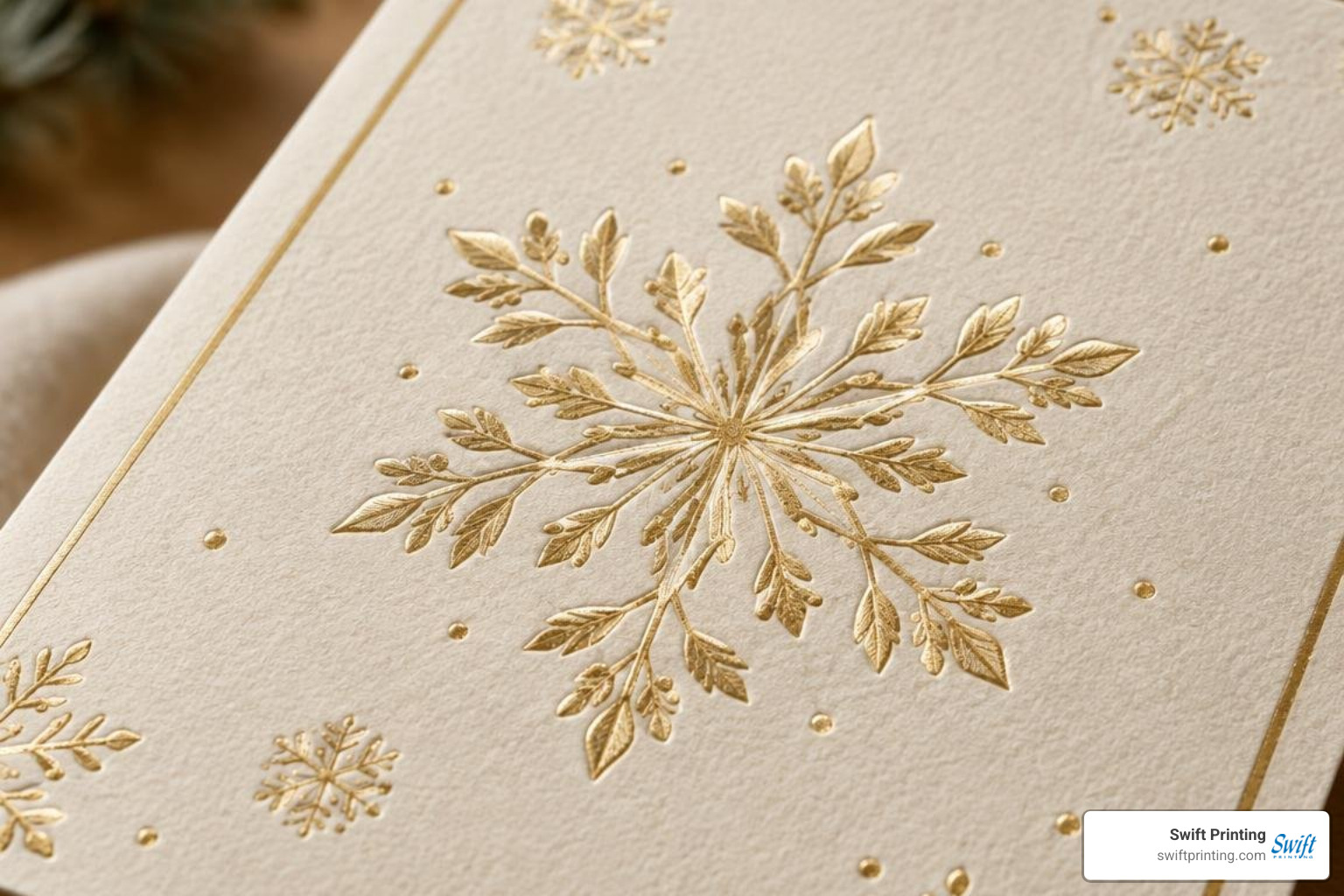 Premium heavyweight paper stock and foil detailing Premium heavyweight paper stock and foil detailing