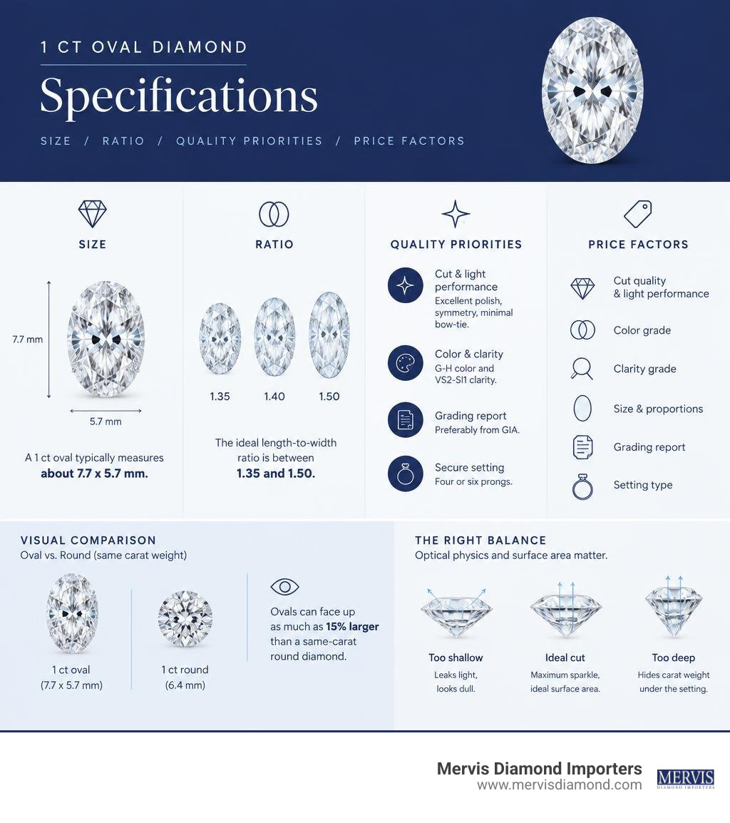 1 ct oval diamond specifications: size, ratio, quality priorities, and price factors infographic 1 ct oval diamond specifications: size, ratio, quality priorities, and price factors infographic