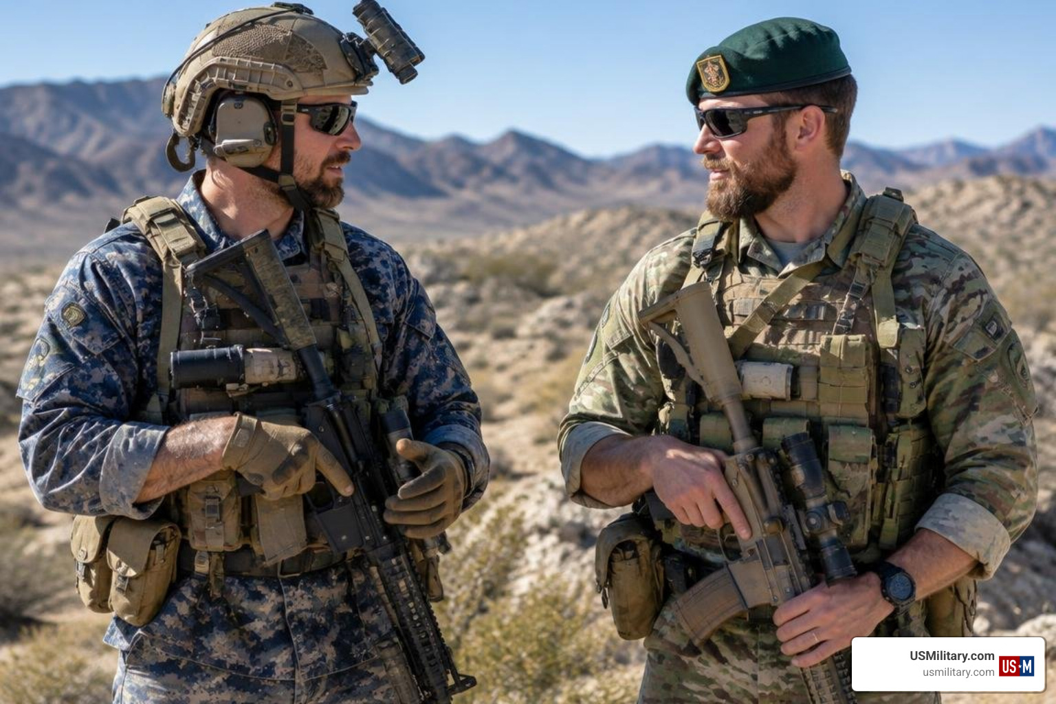 Special forces operators comparing training environments