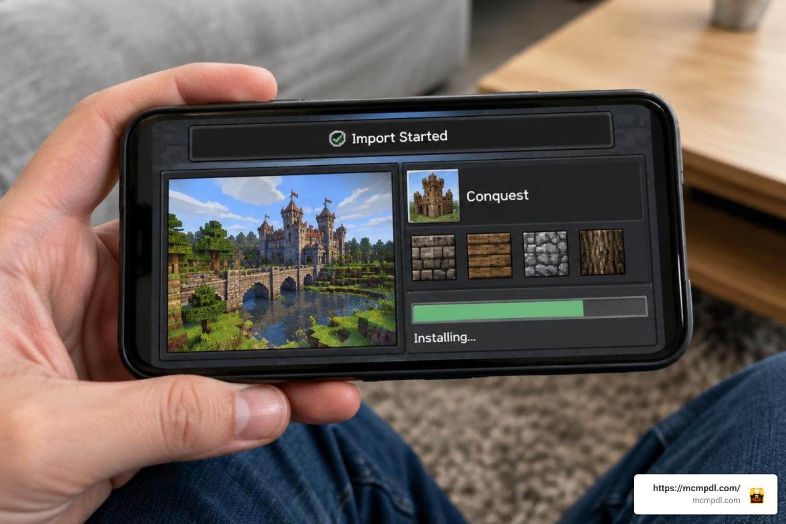 Conquest .mcpack Installation on Mobile
