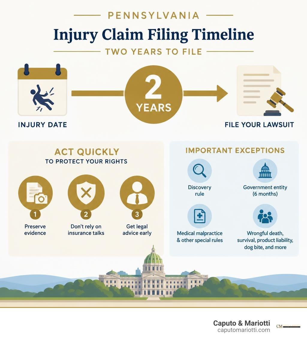 Pennsylvania injury claim filing timeline infographic infographic Pennsylvania injury claim filing timeline infographic infographic