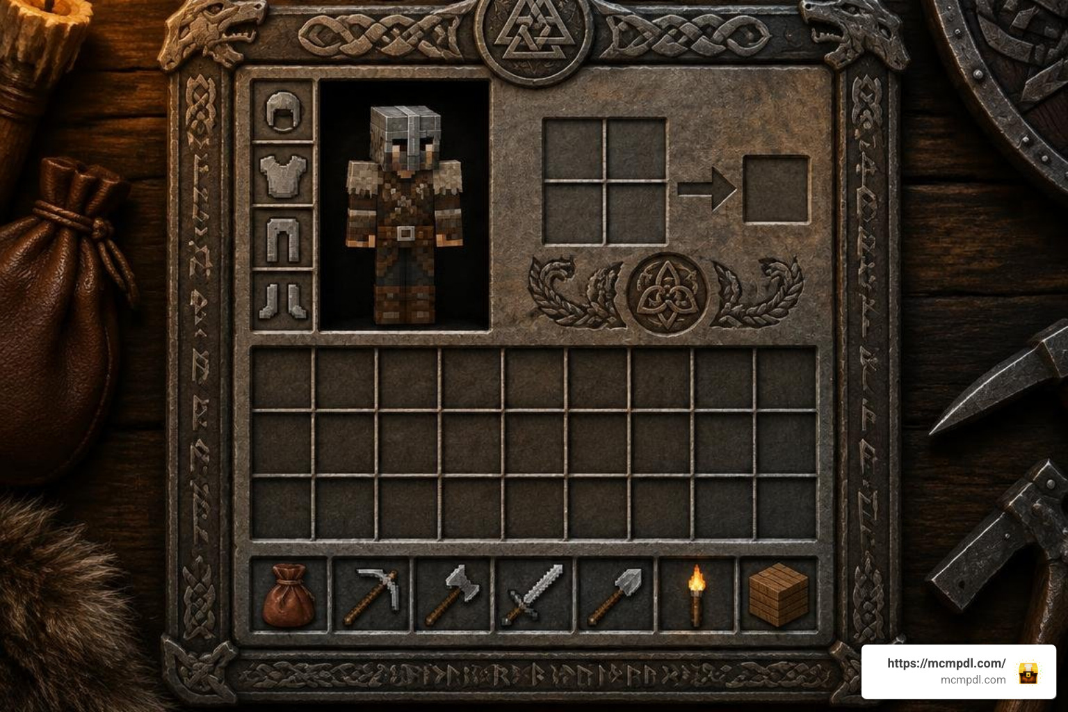 Custom Norse UI and inventory interface Custom Norse UI and inventory interface