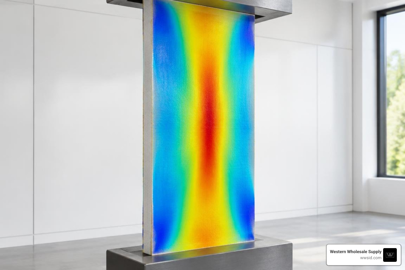 FEA simulation showing axial compression and stress distribution on GFRG wall FEA simulation showing axial compression and stress distribution on GFRG wall