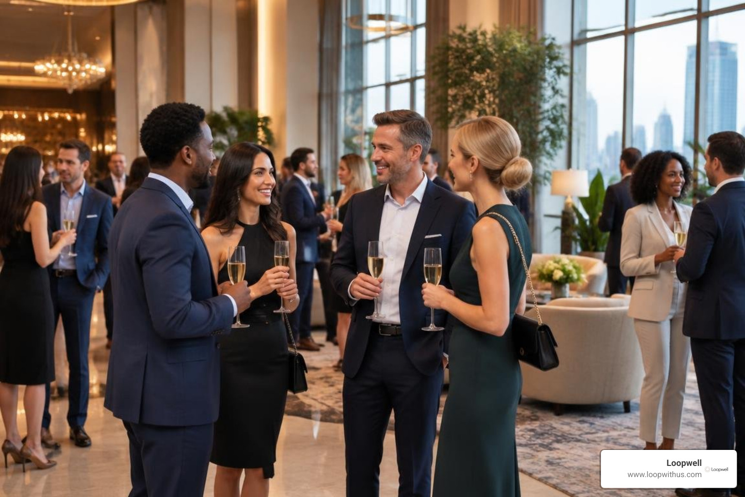 diverse guests luxury event venue