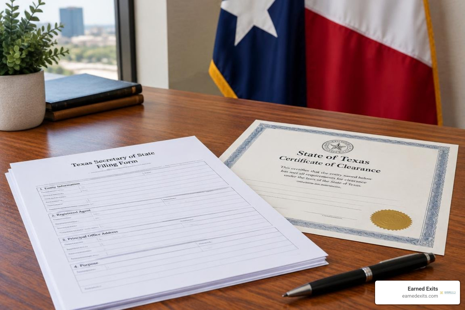 Texas regulatory filing forms and state agency clearance certificates Texas regulatory filing forms and state agency clearance certificates