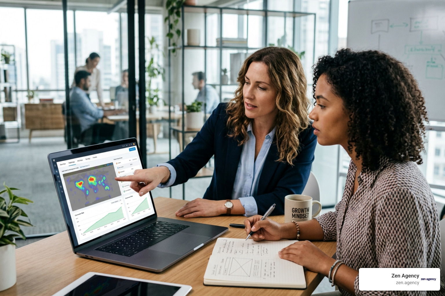 Marketing specialist generating website variations via prompt-based AI interface Marketing specialist generating website variations via prompt-based AI interface