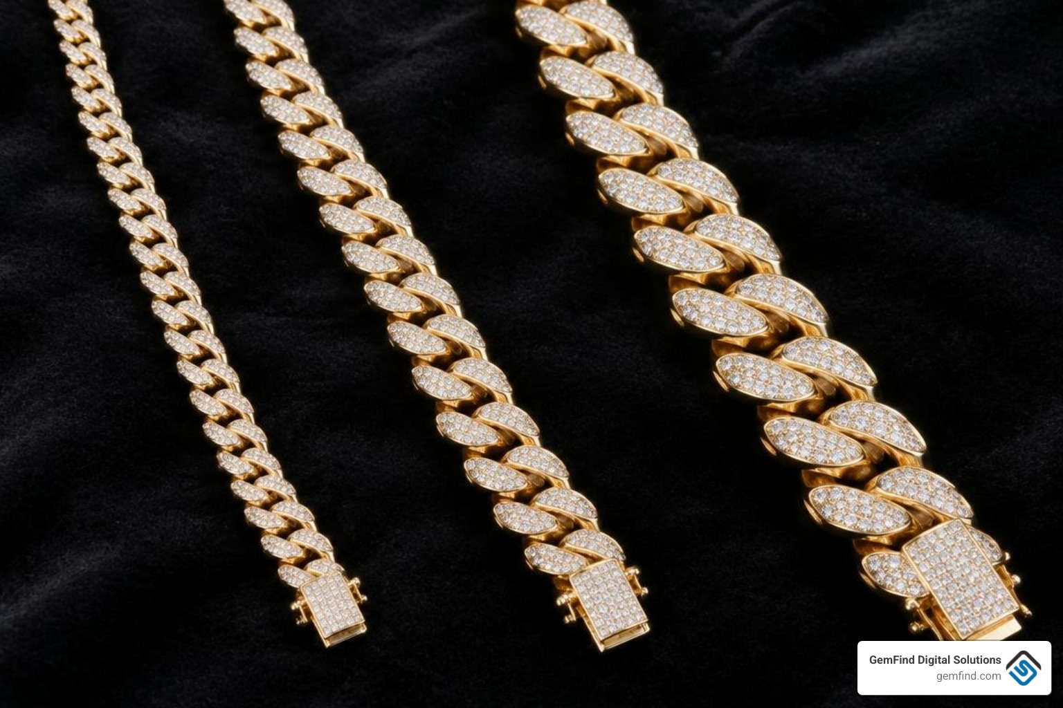 Comparison of 8mm vs 12mm vs 24.5mm Cuban link widths