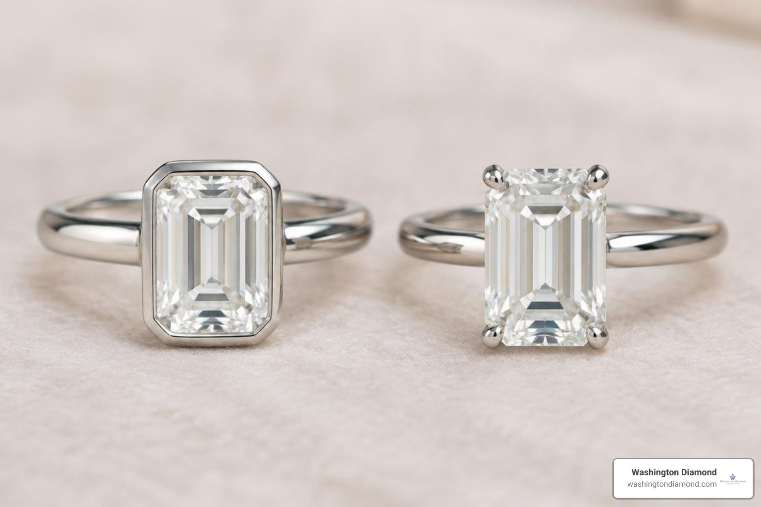 Modern bezel and prong engagement ring setting styles Modern bezel and prong engagement ring setting styles