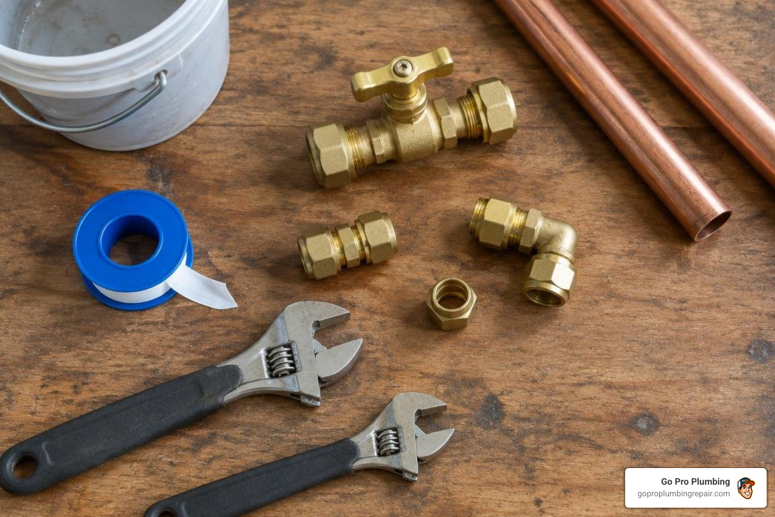plumbing tools and compression valve fittings