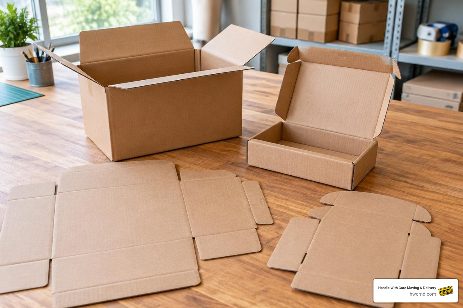 assorted unfolded and assembled carton styles including RSC and die cut mailers assorted unfolded and assembled carton styles including RSC and die cut mailers