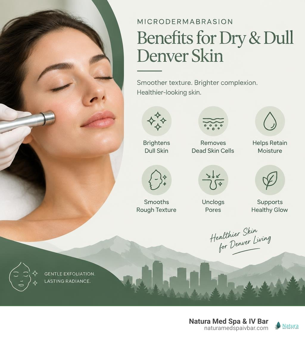 Microdermabrasion benefits for dry and dull Denver skin infographic Microdermabrasion benefits for dry and dull Denver skin infographic