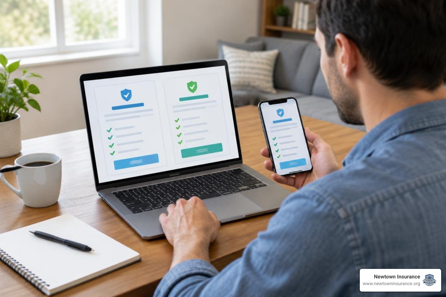 driver comparing insurance policy quotes on a computer driver comparing insurance policy quotes on a computer