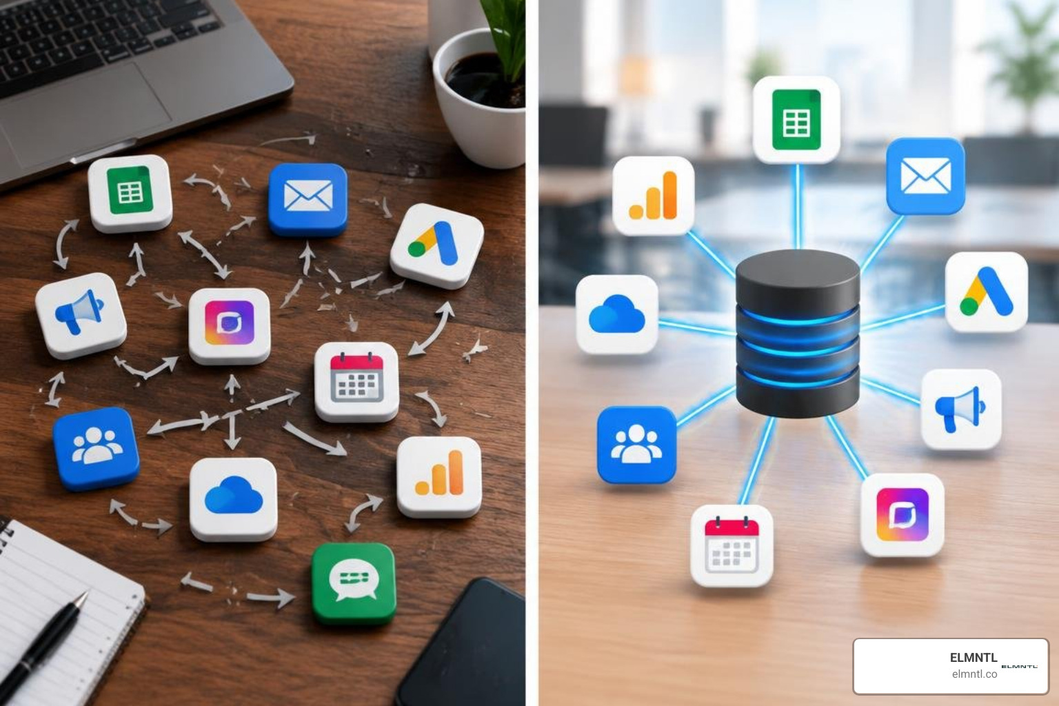 fragmented application architecture vs unified CRM database fragmented application architecture vs unified CRM database