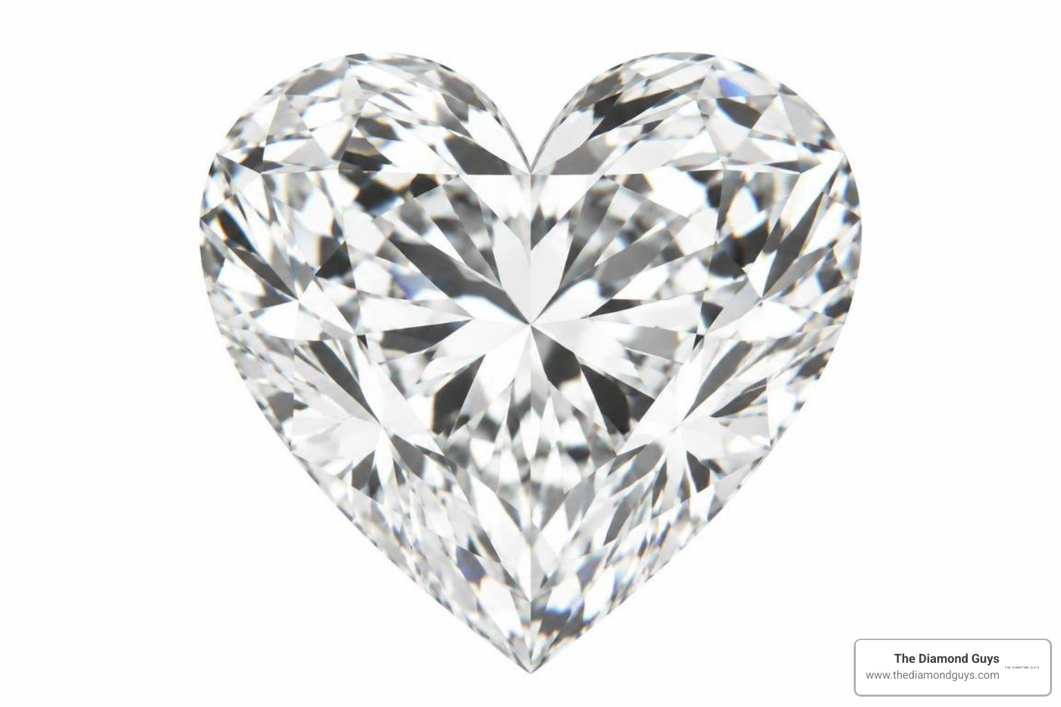 Anatomy of a heart cut diamond showing cleft, lobes, belly, wings, and point Anatomy of a heart cut diamond showing cleft, lobes, belly, wings, and point