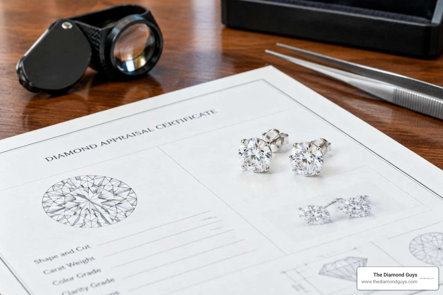 Diamond appraisal certificate and precision jewelry inspection Diamond appraisal certificate and precision jewelry inspection