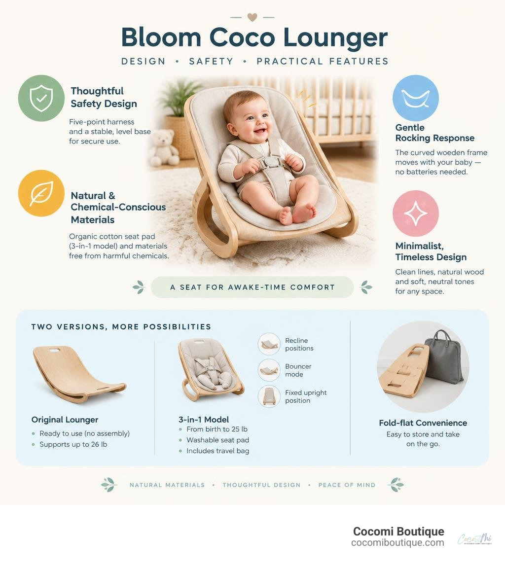 Bloom Coco Lounger design safety and practical features infographic infographic Bloom Coco Lounger design safety and practical features infographic infographic