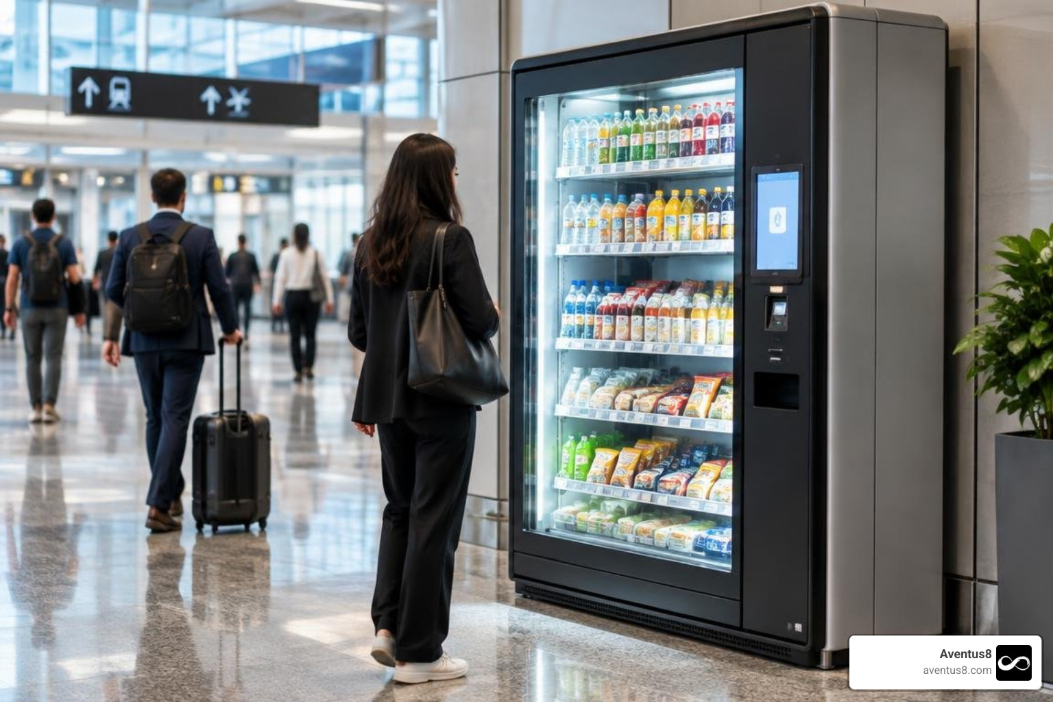 Automated retail deployment in transit hubs and modern commercial lobbies