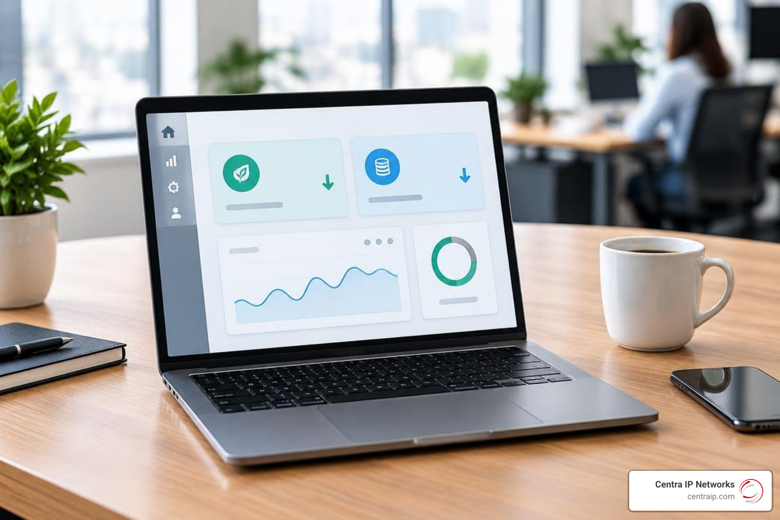 Dashboard displaying monthly telecom cost savings and VoIP usage metrics Dashboard displaying monthly telecom cost savings and VoIP usage metrics